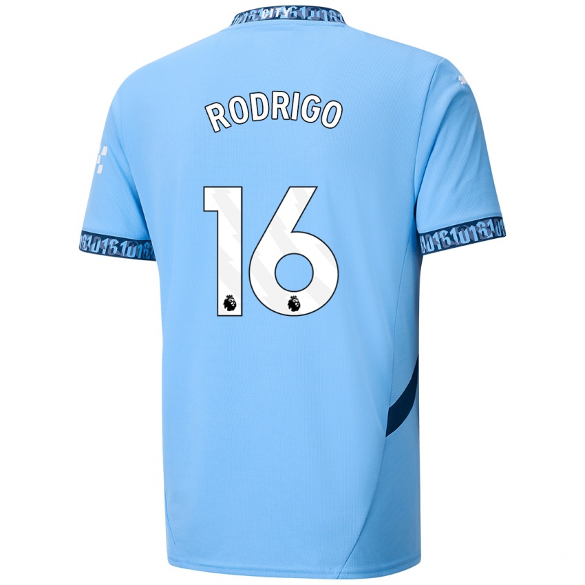 Kinder Rodrigo Hernandez #16 Marineblau Heimtrikot Trikot 2024/25 T-Shirt Schweiz