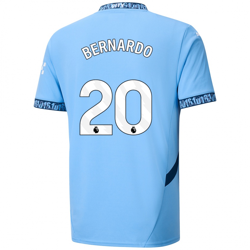 Kinder Bernardo Silva #20 Marineblau Heimtrikot Trikot 2024/25 T-Shirt Schweiz