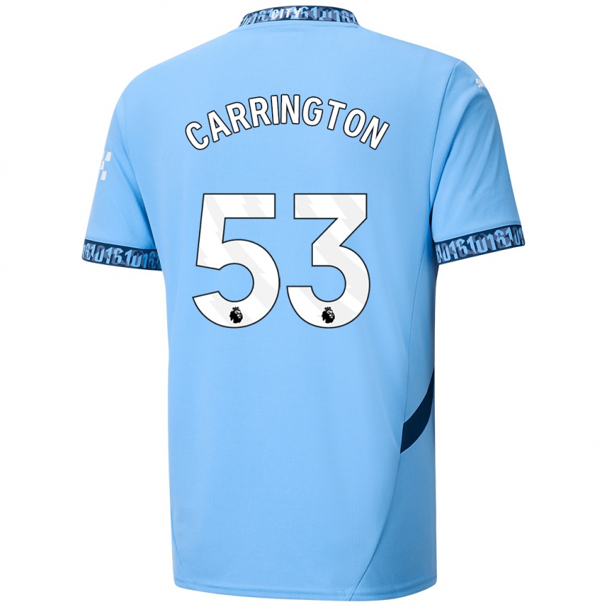 Kinder Ezra Carrington #53 Marineblau Heimtrikot Trikot 2024/25 T-Shirt Schweiz