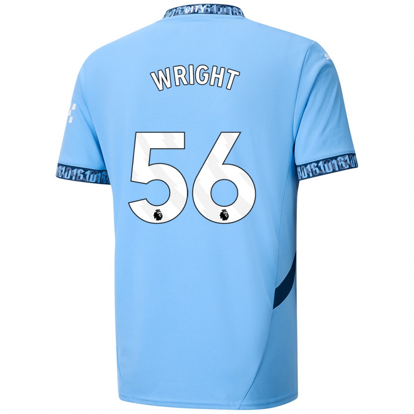 Kinder Jacob Wright #56 Marineblau Heimtrikot Trikot 2024/25 T-Shirt Schweiz