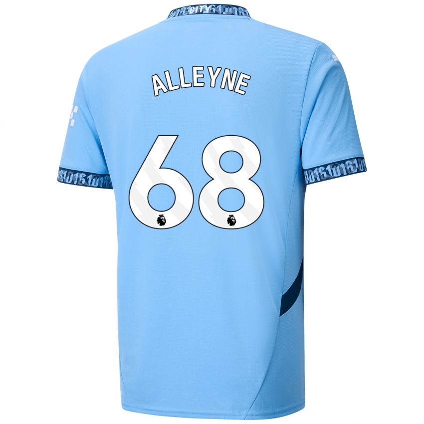 Kinder Max Alleyne #68 Marineblau Heimtrikot Trikot 2024/25 T-Shirt Schweiz