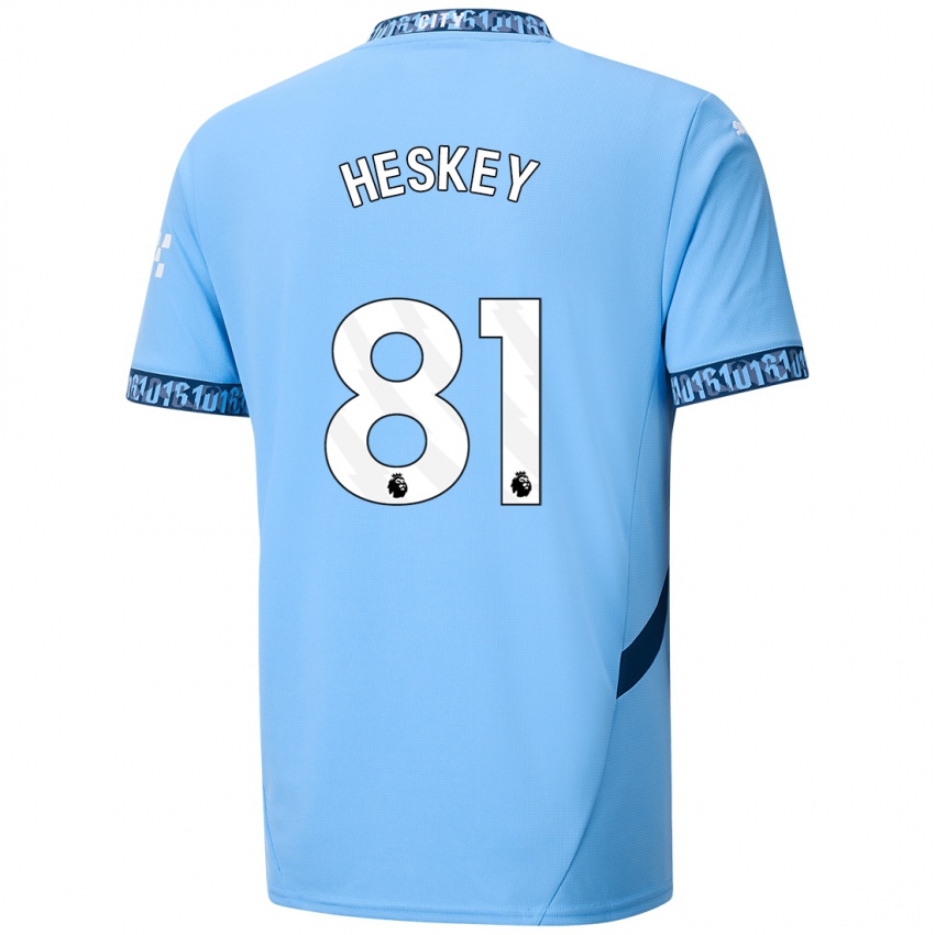 Kinder Jaden Heskey #81 Marineblau Heimtrikot Trikot 2024/25 T-Shirt Schweiz