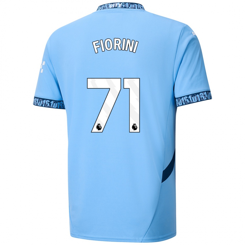 Kinder Lewis Fiorini #71 Marineblau Heimtrikot Trikot 2024/25 T-Shirt Schweiz