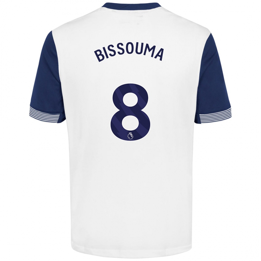 Kinder Yves Bissouma #8 Weiß Blau Heimtrikot Trikot 2024/25 T-Shirt Schweiz