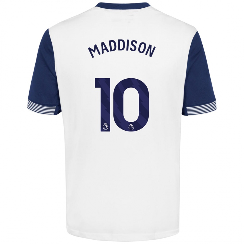 Kinder James Maddison #10 Weiß Blau Heimtrikot Trikot 2024/25 T-Shirt Schweiz