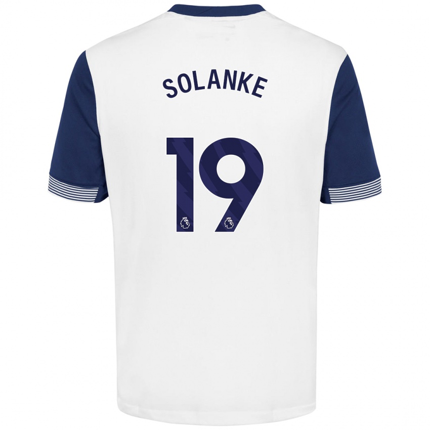 Kinder Dominic Solanke #19 Weiß Blau Heimtrikot Trikot 2024/25 T-Shirt Schweiz