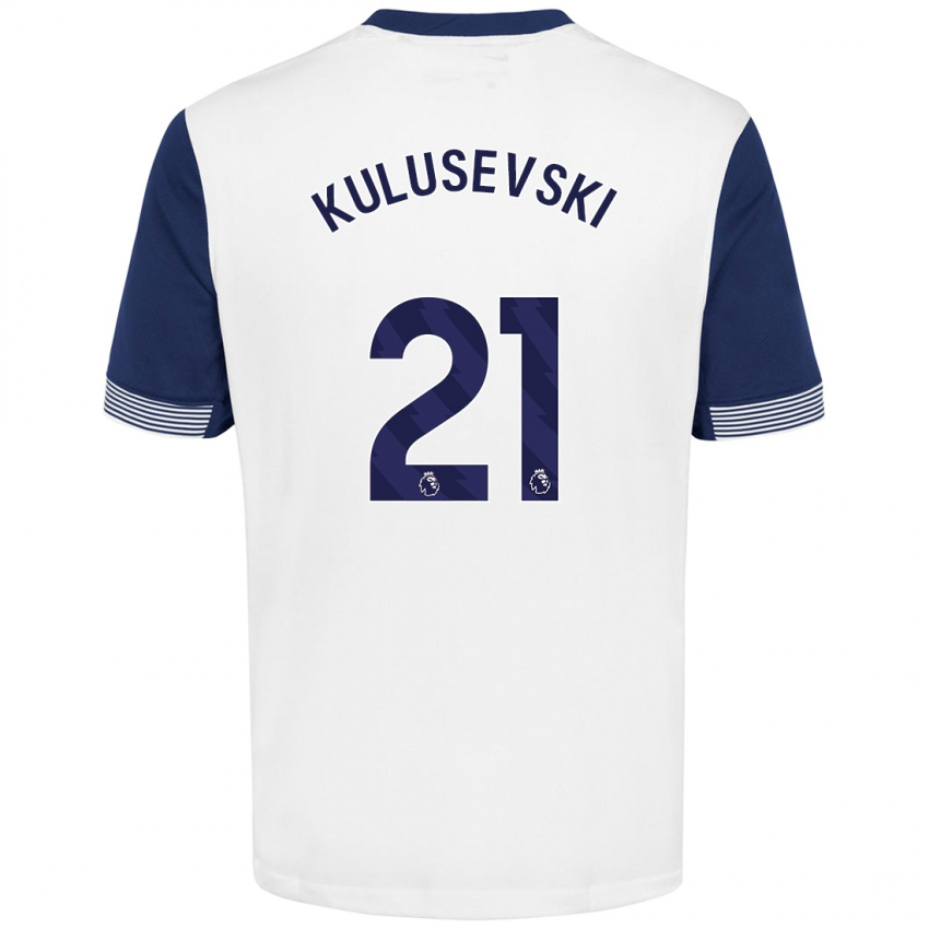 Kinder Dejan Kulusevski #21 Weiß Blau Heimtrikot Trikot 2024/25 T-Shirt Schweiz