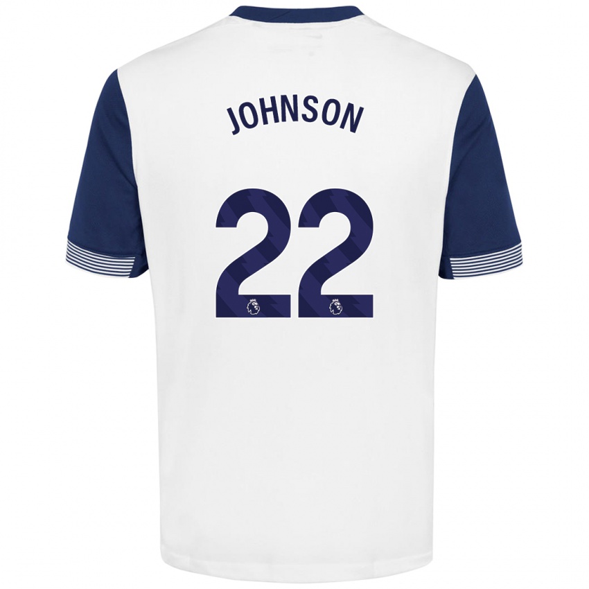 Kinder Brennan Johnson #22 Weiß Blau Heimtrikot Trikot 2024/25 T-Shirt Schweiz