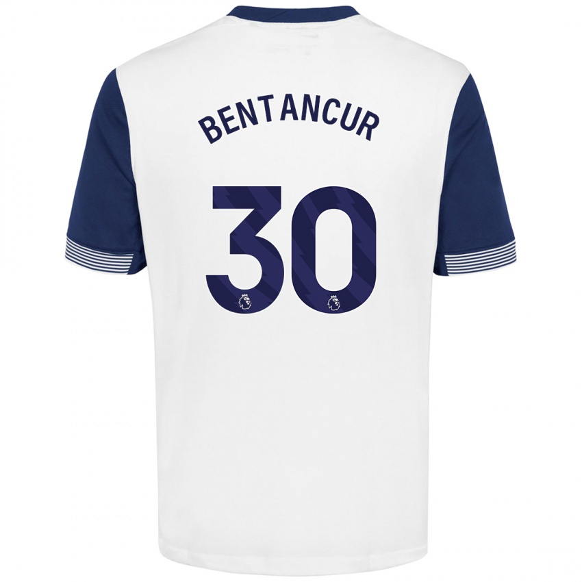 Kinder Rodrigo Bentancur #30 Weiß Blau Heimtrikot Trikot 2024/25 T-Shirt Schweiz