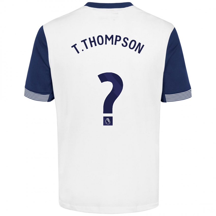 Kinder Tynan Thompson #0 Weiß Blau Heimtrikot Trikot 2024/25 T-Shirt Schweiz