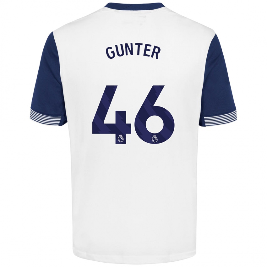 Kinder Luca Gunter #46 Weiß Blau Heimtrikot Trikot 2024/25 T-Shirt Schweiz