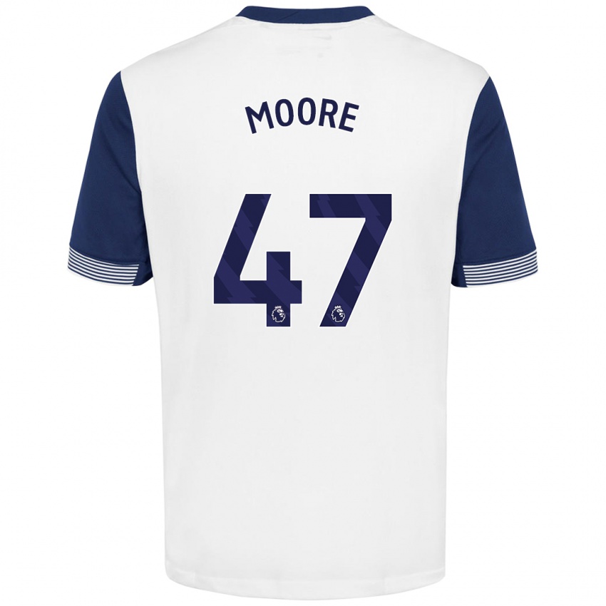 Kinder Mikey Moore #47 Weiß Blau Heimtrikot Trikot 2024/25 T-Shirt Schweiz