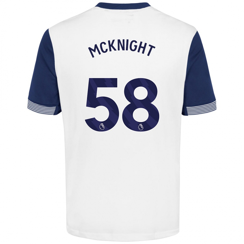 Kinder Maxwell Mcknight #58 Weiß Blau Heimtrikot Trikot 2024/25 T-Shirt Schweiz