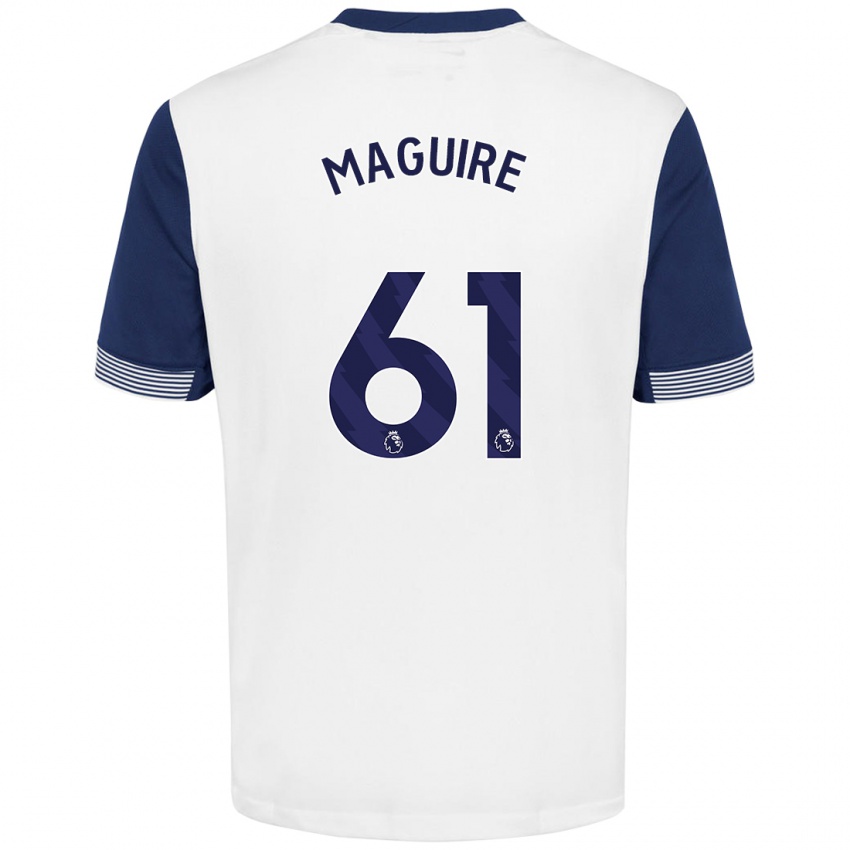 Kinder Aaron Maguire #61 Weiß Blau Heimtrikot Trikot 2024/25 T-Shirt Schweiz