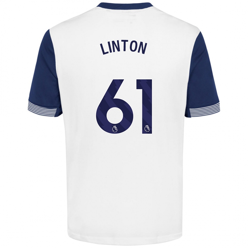 Kinder Jahziah Linton #61 Weiß Blau Heimtrikot Trikot 2024/25 T-Shirt Schweiz