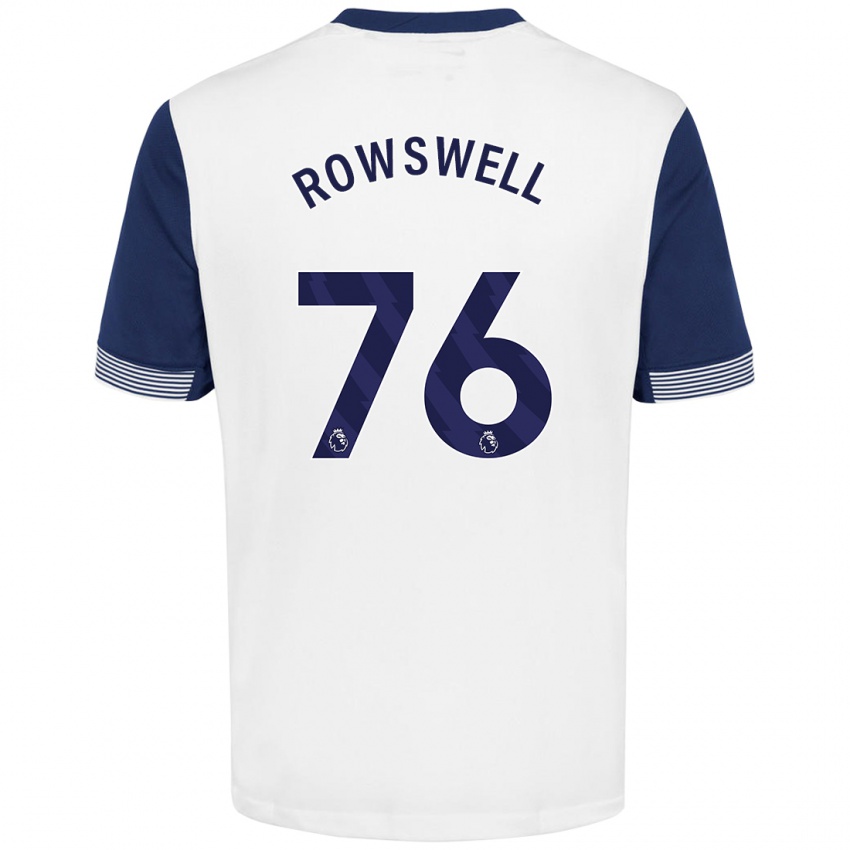 Kinder James Rowswell #76 Weiß Blau Heimtrikot Trikot 2024/25 T-Shirt Schweiz