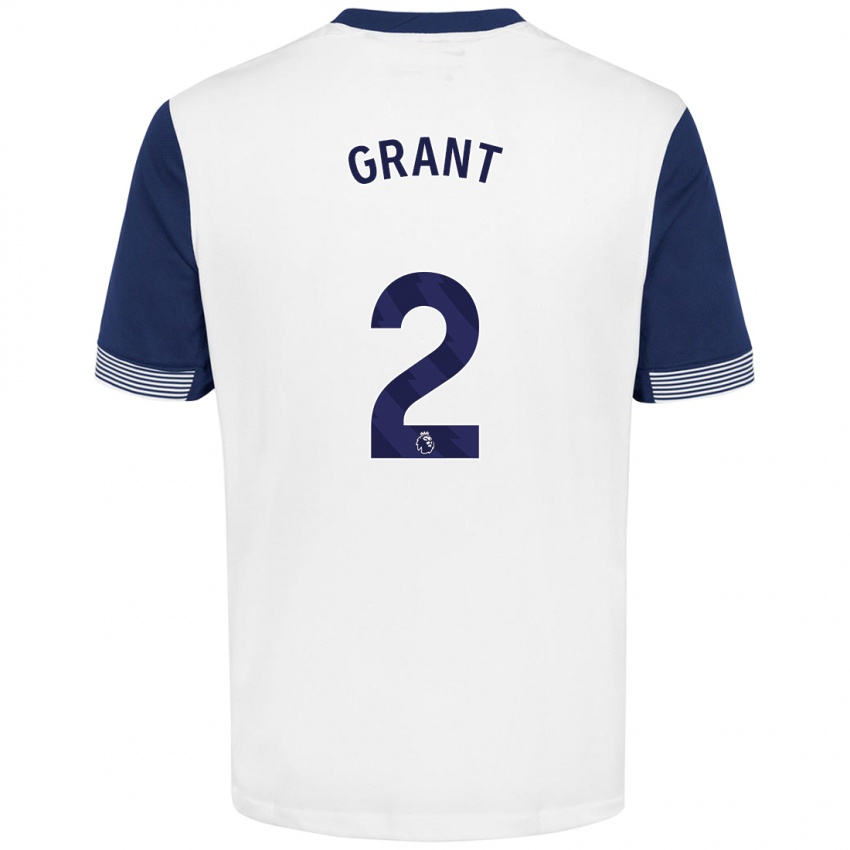 Kinder Charlotte Grant #2 Weiß Blau Heimtrikot Trikot 2024/25 T-Shirt Schweiz