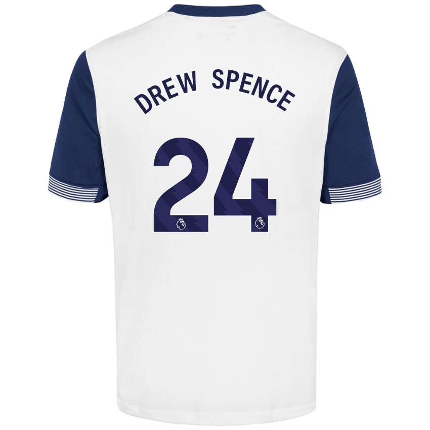 Kinder Drew Spence #24 Weiß Blau Heimtrikot Trikot 2024/25 T-Shirt Schweiz