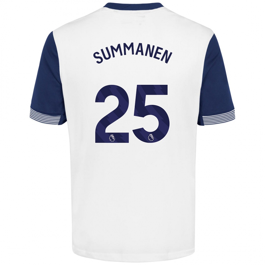 Kinder Eveliina Summanen #25 Weiß Blau Heimtrikot Trikot 2024/25 T-Shirt Schweiz