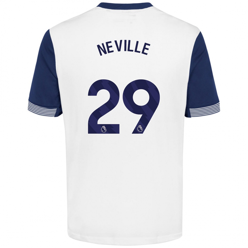 Kinder Ashleigh Neville #29 Weiß Blau Heimtrikot Trikot 2024/25 T-Shirt Schweiz