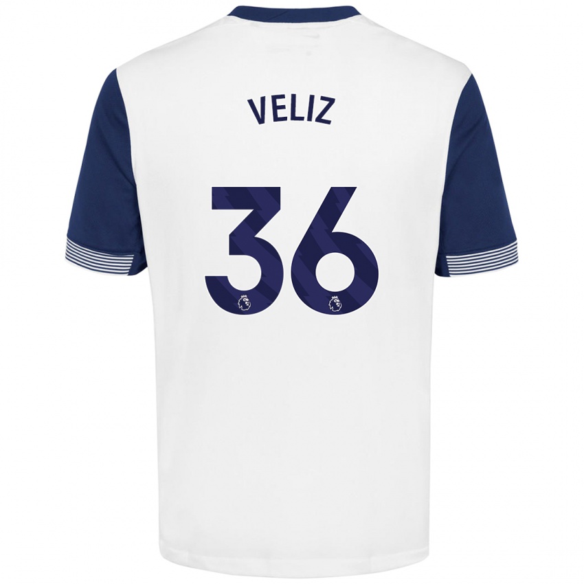 Kinder Alejo Véliz #36 Weiß Blau Heimtrikot Trikot 2024/25 T-Shirt Schweiz