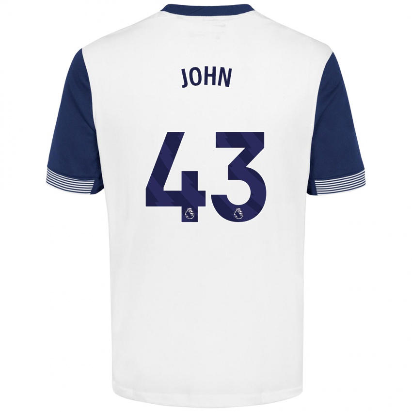 Kinder Nile John #43 Weiß Blau Heimtrikot Trikot 2024/25 T-Shirt Schweiz