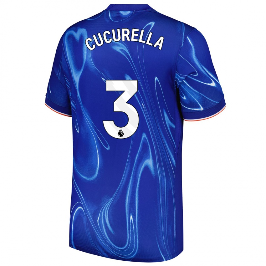 Kinder Marc Cucurella #3 Blau Weiß Heimtrikot Trikot 2024/25 T-Shirt Schweiz