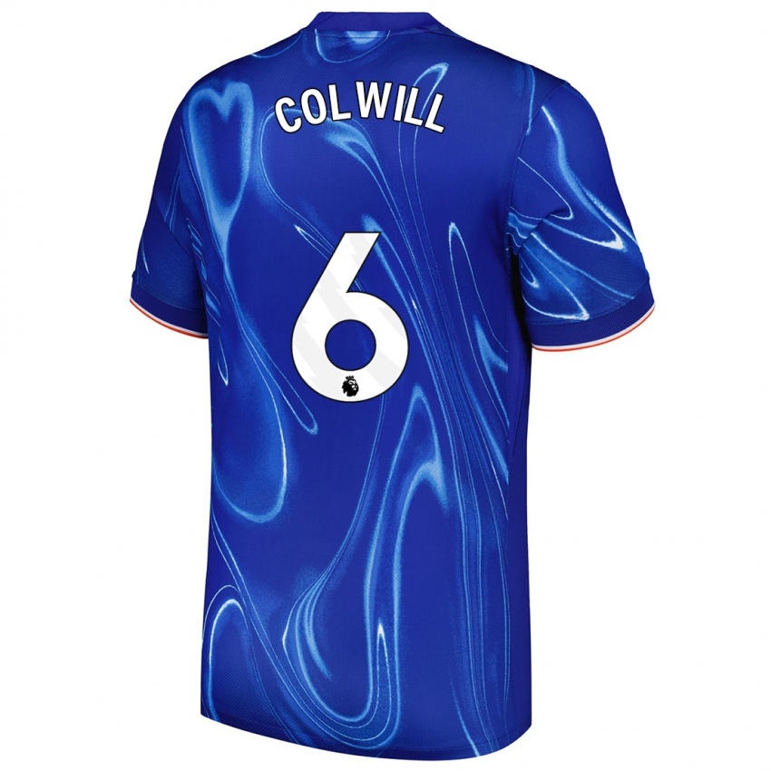 Kinder Levi Colwill #6 Blau Weiß Heimtrikot Trikot 2024/25 T-Shirt Schweiz