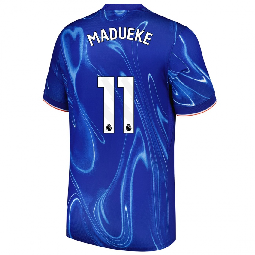 Kinder Noni Madueke #11 Blau Weiß Heimtrikot Trikot 2024/25 T-Shirt Schweiz