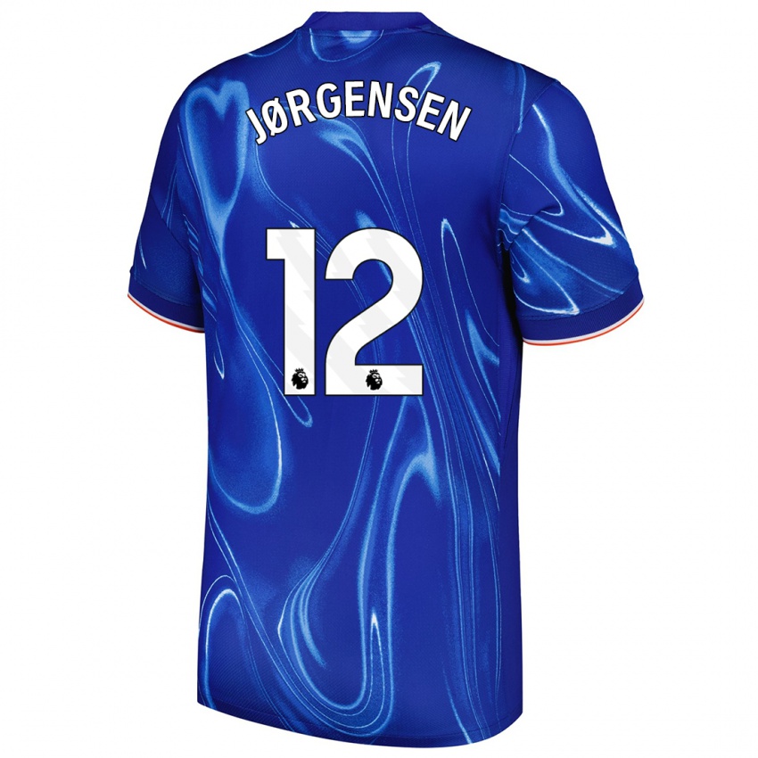 Kinder Filip Jørgensen #12 Blau Weiß Heimtrikot Trikot 2024/25 T-Shirt Schweiz