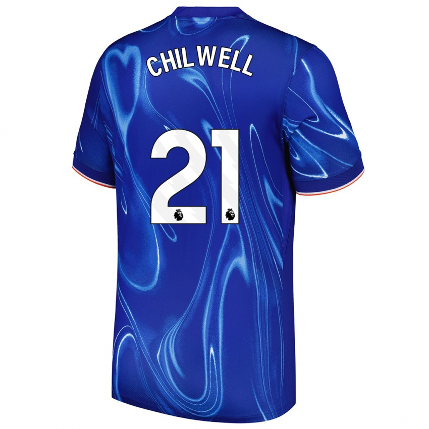 Kinder Ben Chilwell #21 Blau Weiß Heimtrikot Trikot 2024/25 T-Shirt Schweiz