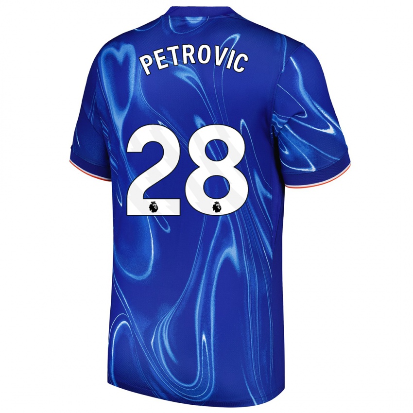 Kinder Djordje Petrovic #28 Blau Weiß Heimtrikot Trikot 2024/25 T-Shirt Schweiz