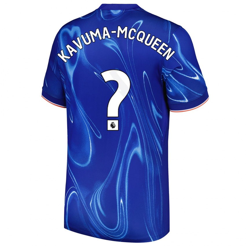 Kinder Ryan Kavuma-Mcqueen #0 Blau Weiß Heimtrikot Trikot 2024/25 T-Shirt Schweiz