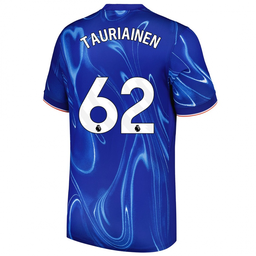 Kinder Jimi Tauriainen #62 Blau Weiß Heimtrikot Trikot 2024/25 T-Shirt Schweiz