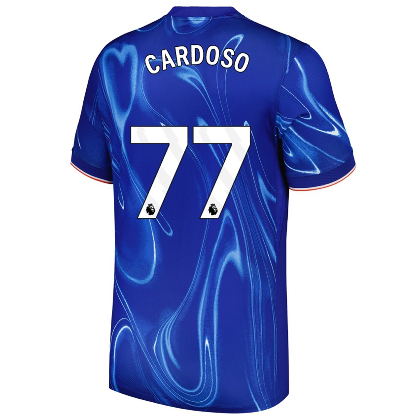 Kinder Leo Cardoso #77 Blau Weiß Heimtrikot Trikot 2024/25 T-Shirt Schweiz