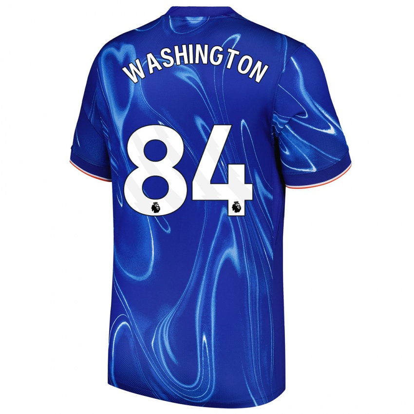 Kinder Marcell Washington #84 Blau Weiß Heimtrikot Trikot 2024/25 T-Shirt Schweiz