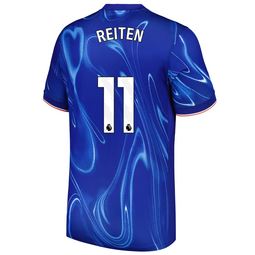 Kinder Guro Reiten #11 Blau Weiß Heimtrikot Trikot 2024/25 T-Shirt Schweiz