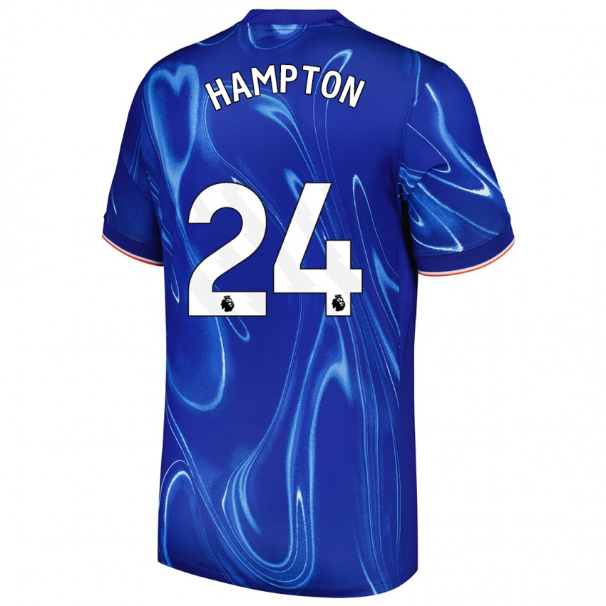 Kinder Hannah Hampton #24 Blau Weiß Heimtrikot Trikot 2024/25 T-Shirt Schweiz