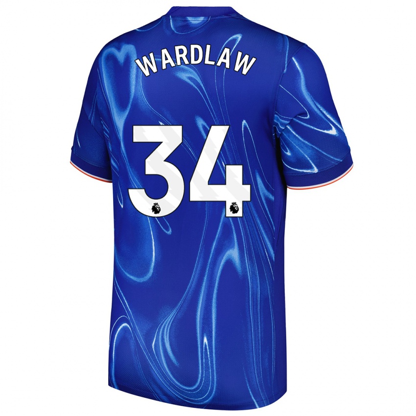 Kinder Charlotte Wardlaw #34 Blau Weiß Heimtrikot Trikot 2024/25 T-Shirt Schweiz