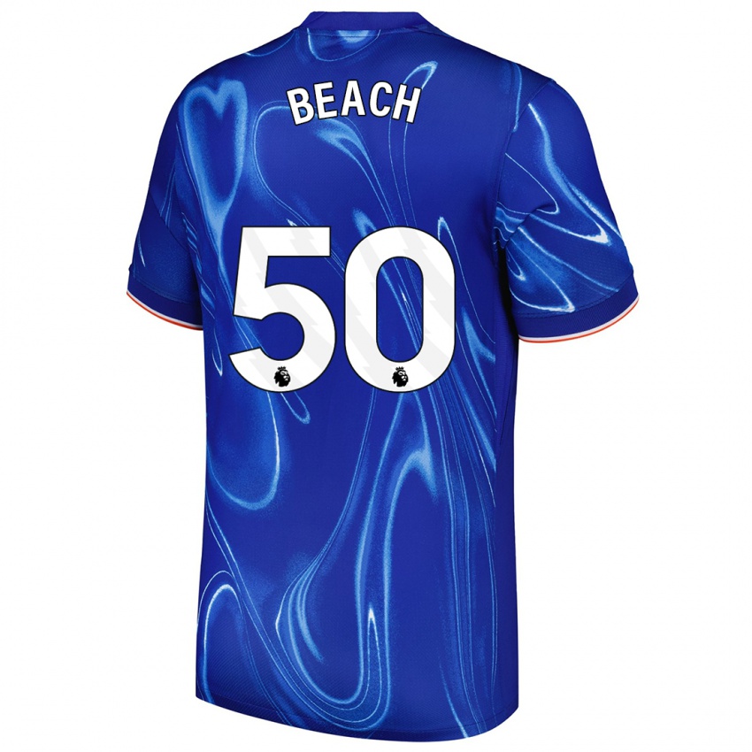 Kinder Eddie Beach #50 Blau Weiß Heimtrikot Trikot 2024/25 T-Shirt Schweiz