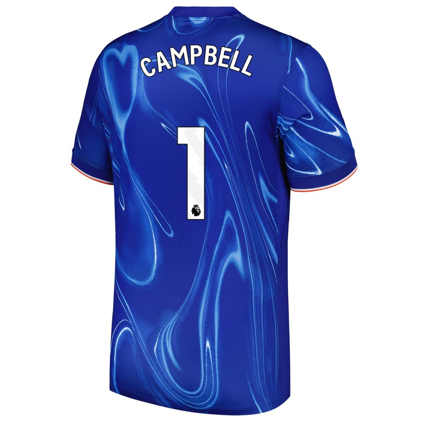 Kinder Luke Campbell #1 Blau Weiß Heimtrikot Trikot 2024/25 T-Shirt Schweiz