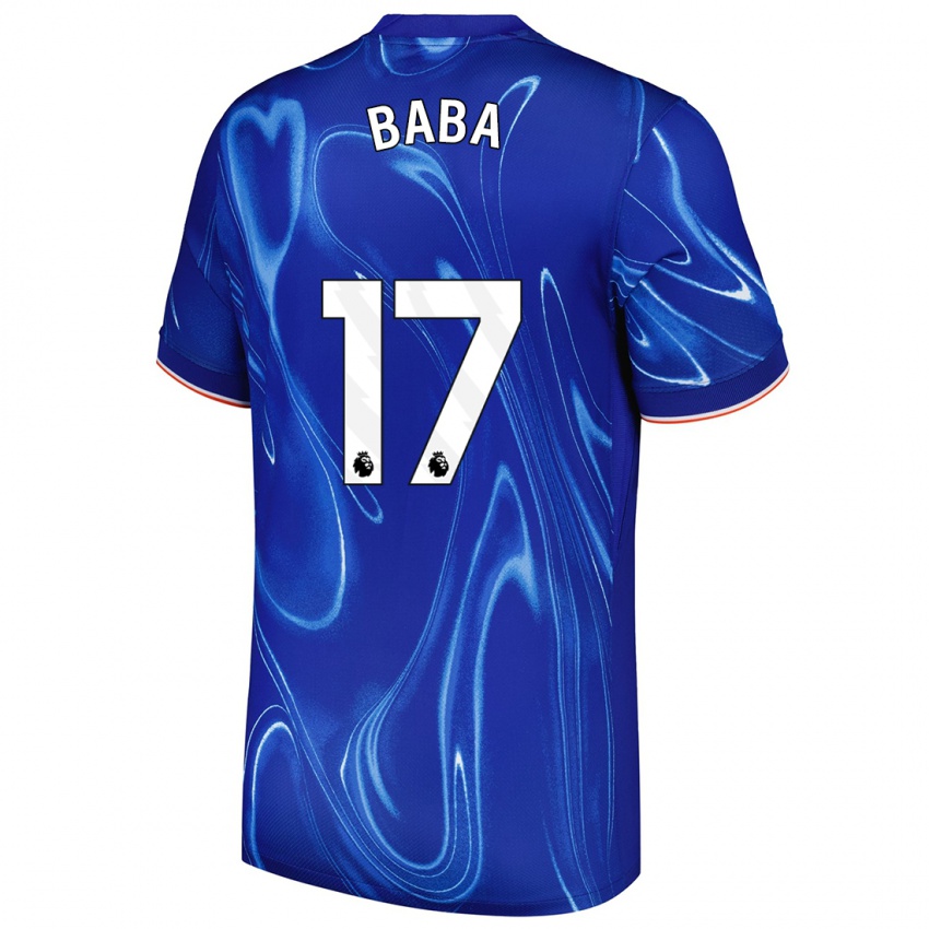 Kinder Abdul-Rahman Baba #17 Blau Weiß Heimtrikot Trikot 2024/25 T-Shirt Schweiz