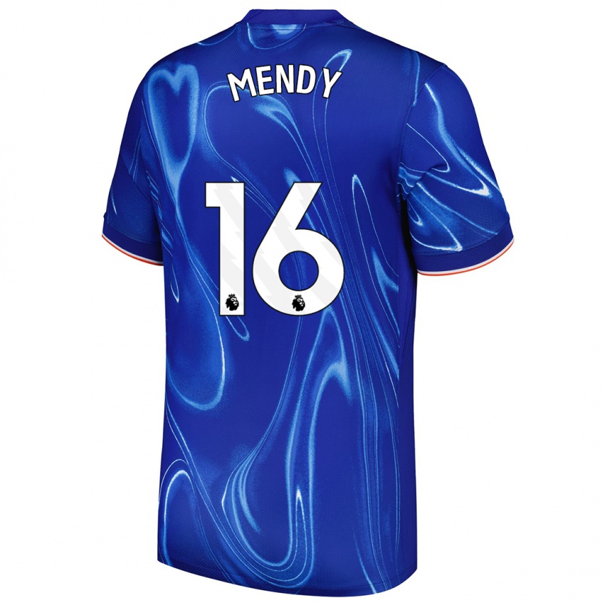 Kinder Edouard Mendy #16 Blau Weiß Heimtrikot Trikot 2024/25 T-Shirt Schweiz