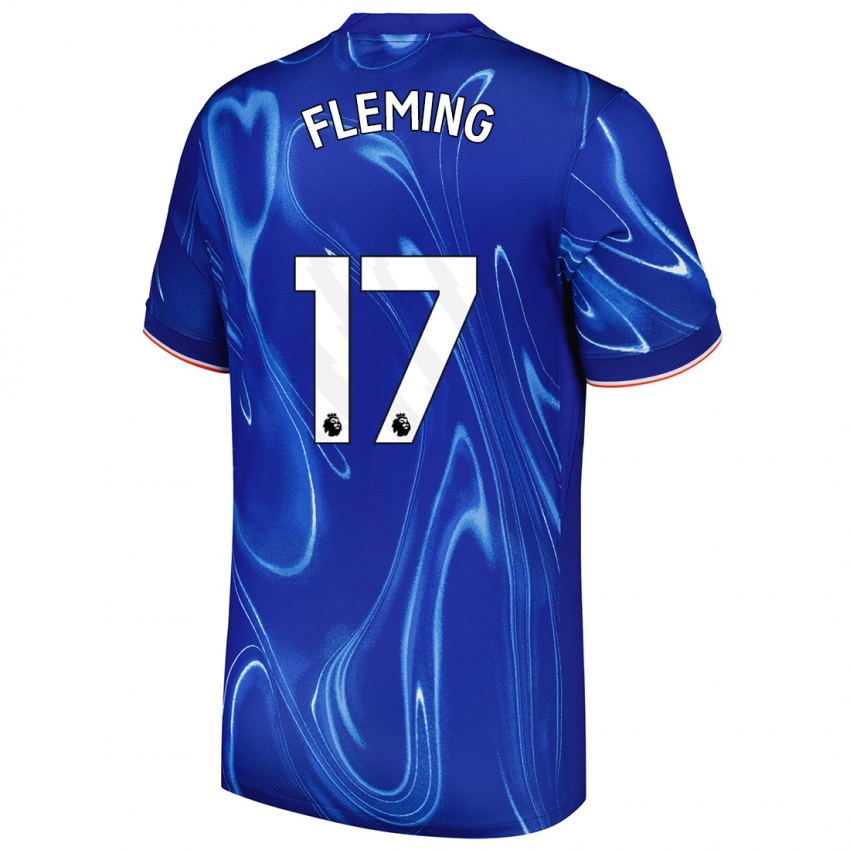 Kinder Jessie Fleming #17 Blau Weiß Heimtrikot Trikot 2024/25 T-Shirt Schweiz