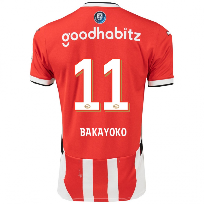 Kinder Johan Bakayoko #11 Rot Weiß Heimtrikot Trikot 2024/25 T-Shirt Schweiz