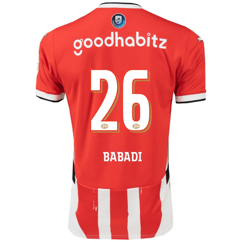 Kinder Isaac Babadi #26 Rot Weiß Heimtrikot Trikot 2024/25 T-Shirt Schweiz