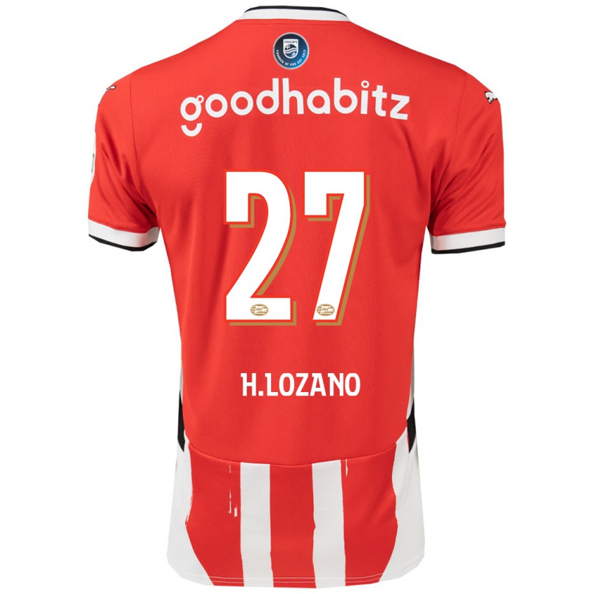 Kinder Hirving Lozano #27 Rot Weiß Heimtrikot Trikot 2024/25 T-Shirt Schweiz