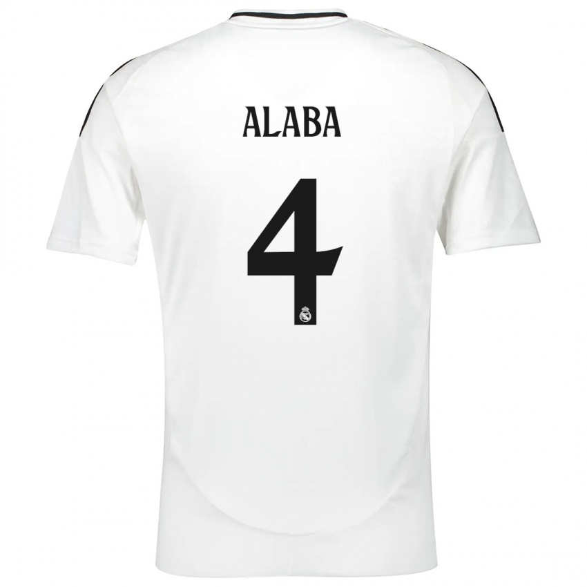 Kinder David Alaba #4 Weiß Heimtrikot Trikot 2024/25 T-Shirt Schweiz