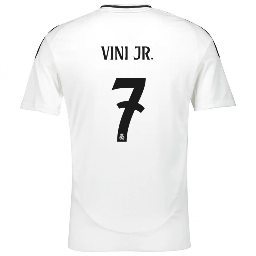 Kinder Vinicius Junior #7 Weiß Heimtrikot Trikot 2024/25 T-Shirt Schweiz