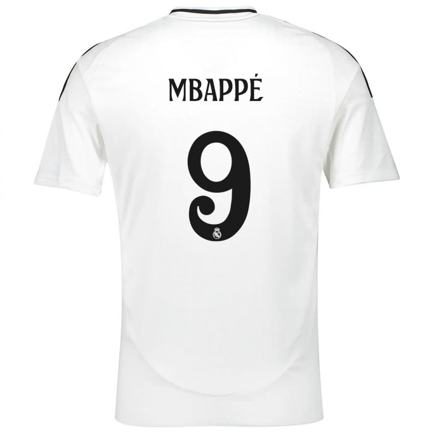 Kinder Kylian Mbappe #9 Weiß Heimtrikot Trikot 2024/25 T-Shirt Schweiz